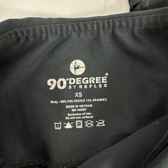 90 Degree By Reflex Black High-Waist Mesh Detail Leggings Size XS - Picture 6 of 6
